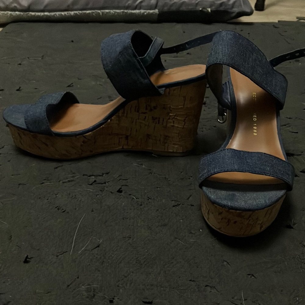 EUC Gap Cork and Chambray Wedges